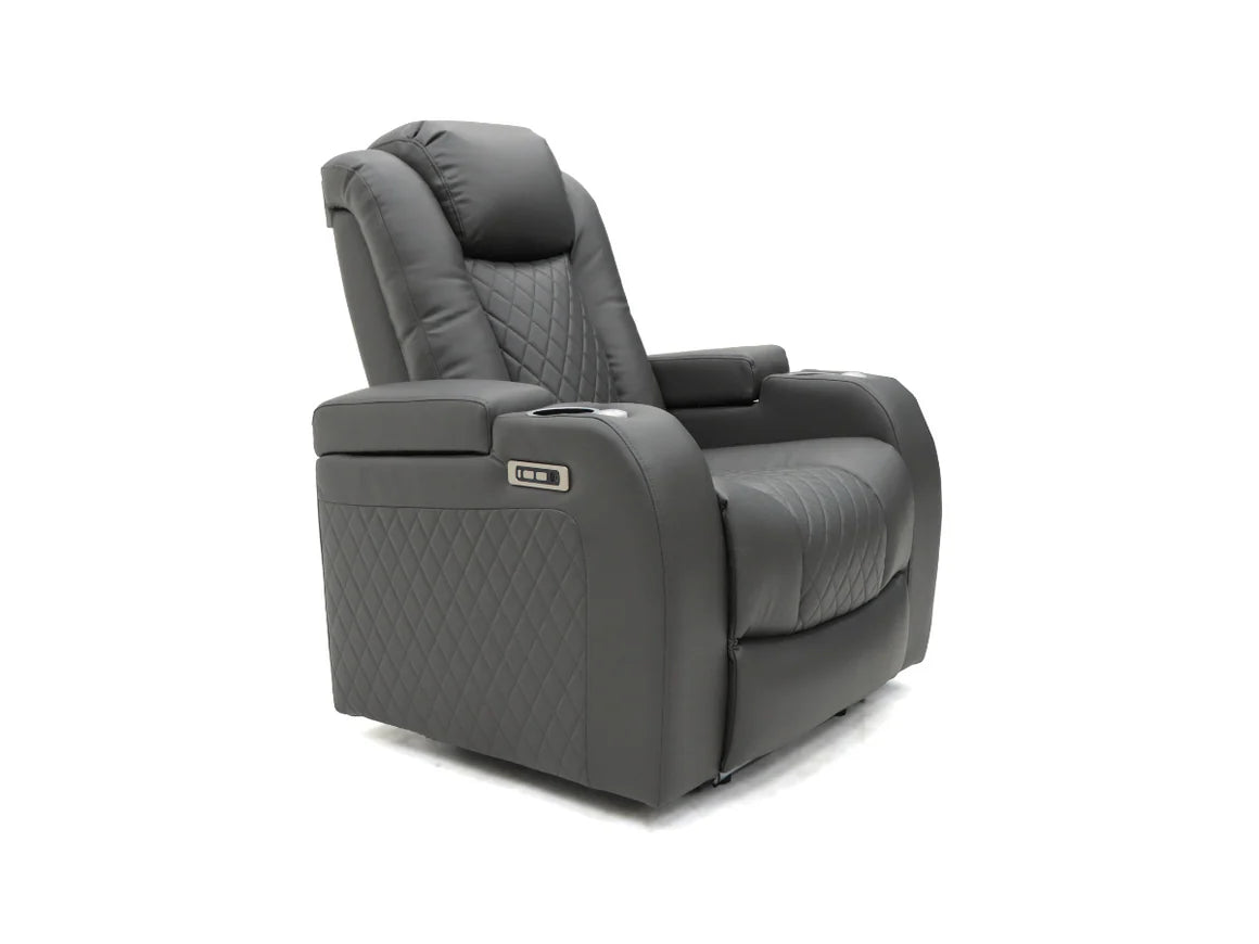 Tech 8 Smart Grey Electric Recliner Armchair